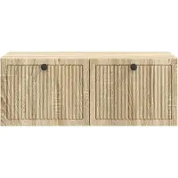vidaXL Väggmonterad TV-bänk Väggmonterad Sonoma-ek 78,5 x 41 x 30 cm