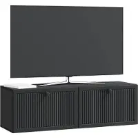 vidaXL Väggmonterad TV-bänk Svart 98 x 31 x 30 cm Konstruerat trä