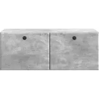 vidaXL Väggmonterad TV-bänk Väggmonterad Betonggrå 78,5 x 41 x 30 cm