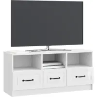 vidaXL TV-skåp Vit högglans 102 x 34,5 x 47 cm Konstruerat trä