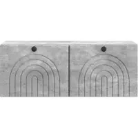 vidaXL Väggmonterad TV-bänk Väggmonterad Betonggrå 78,5 x 31 x 30 cm