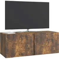 vidaXL Väggmonterad TV-bänk Rökt ek 78,5 x 31 x 30 cm Konstruerat trä