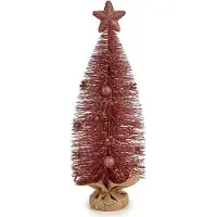 Krist+ Objet décoratif - Arbre de Noël - Dimensions 13x41x13 cm - Couleur rose - Étoile rose rosa