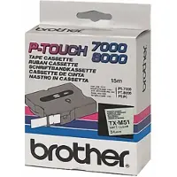 Brother TX-M51 | mattsvart text - transparent märkband | 24mm x 15m (original)
