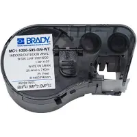 Brady MC1-1000-595-GN-WT vinyltejp | svart text - grön tejp | 25,4mm x 7,62m (original)