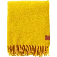 Klippan Ullpläd - 130x180 cm - Återvunnen ull/lammull - True Yellow Straw