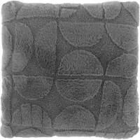 Borg Living Prydnadskudde - 45x45 cm - Fuskpäls - Mörkgrå
