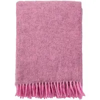 Klippan Yllefabrik Ullpläd - 130x200 cm - Gotlandsull/lammull - Gotland Pink