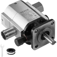 Vevor hydraulisk vedklyvspump, 13GPM, 2-stegs 3000PSI vedklyvspump, 1'' inlopp 1/2'' NPT-utlopp 3600 RPM hydraulisk kugghjulspump i aluminium, för liten motormontering av vedklyvar snöplog