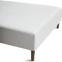Juna boxlakan 90x200 cm - 100% ekologisk bomull - Vitt Percale boxlakan