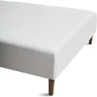 Juna boxlakan 120x200 cm - 100% ekologisk bomull - Vit Percale boxlakan