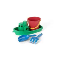 Dantoy Sandleksaker - 4 Delar - Skepp/Hink - Grön - - One Size - Sandleksaker