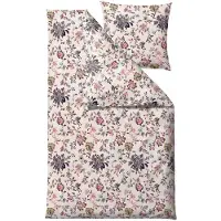 Södahl Påslakanset 140x220 cm - 100% bomullssatin - Tapestry - Rosa blommor
