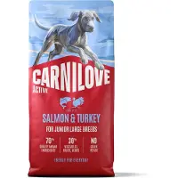 Carnilove Aktiv Lax Och Kalkon Stora Raser Junior Hundfoder 12kg
