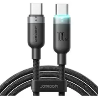 JOYROOM S-A63 USB-C-kabel för dataöverföring och snabbladdning, 1.2m, 100W - svart