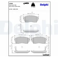 Delphi Bromsbeläggssats LP804, fram