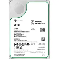 Seagate Exos ST28000NM000C - Hårddisk - Enterprise - 28 TB - inbyggd - 3.5 - SATA 6Gb/s - 7200 rpm - buffert: 512 MB - factory recertified