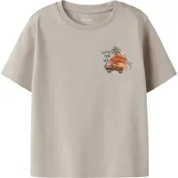 Name it T-shirt - NmmHugo - Chateau Gray - - 2 år (92) - T-shirt