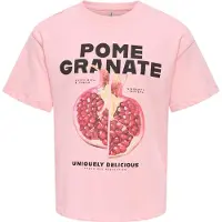 ONLY T-shirt - KogVivvi - Kittlad Rosa/Granatäpple - - 11-12 år (146-152) - T-shirt