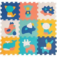 Ludi Skumgolv - Med djur - 9 st. - Multi - - One Size - Lekgolv