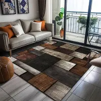 Karpetti Modern Geometrisk Matta Vardagsrum Abstrakt Dekoration Hem Soffa Tvättbar Stor Storlek Mattor Sovrum Garderob Halkfria Golvmattor 120*160cm