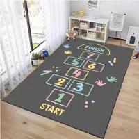 Karpetti Hopphage Inomhus Tecknad Film Föräldra-barn Spel Dekoration Matta Sovrum Sängkant Barnens Sifferspel Rum Dekoration Golvmatta 80x140cm (31x55in)
