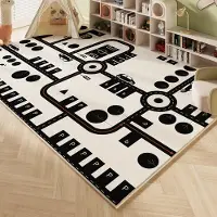 JGJG Kristallhög Matta Barnrum Fotbollsspelsmatta Vardagsrum Sovrum Lekplats Tvättbar Matta Smutsavvisande Halkfria Mattor 80*160cm