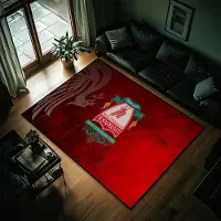 Karpetti Fotboll L-Liverpool Football Club Liten Matta Sängkant Kök Bad Vardagsrum Hem Hus Sovrum Golvmatta Dörrmatta Dekoration 80x120cm