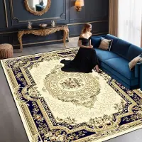 HGHT Europeiska Lyxmattor för Vardagsrum Stor Storlek Dekorationsmatta Hotellhall Mjuk Matta Sovrum Lounge Halkfri Matta Tapis Salon 200*230cm