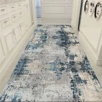 JGJG Abstrakta Långa Hallmattor för Hall Vardagsrum Dekoration Hem Gånggolvmattor Lyxig Entréinredning Golvmatta 2.6x9.8ft(80x300cm)
