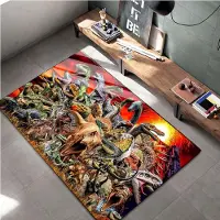 JGJG 15 Storlekar Jurassic-Park Dinosaur Områdesmatta Stor Djurmatta för Vardagsrum Sovrum Soffa Dörrmatta Dekor, Barn Halkfri Golvmatta 40x60cm (16x24in)