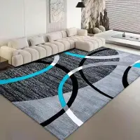 Karpetti Nordiska lyxiga flanellmattor för vardagsrum Mjuka mattor för sovrum Sängmatta Stor yta Geometri Klädkammare Halkfri golvmatta 160*200cm