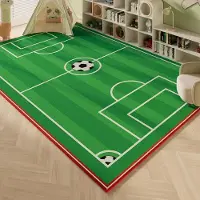 JGJG Kristallhög Matta Barnrum Fotbollsspelsmatta Vardagsrum Sovrum Lekplats Tvättbar Matta Smutsavvisande Halkfria Mattor 140*200cm