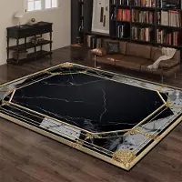 JGJG Svart Dekoration Hem Matta Vardagsrum Lyx Stora Områdesmattor Sovrumsinredning Sängmatta Hall Soffsida Matta tapis salon 60*90cm