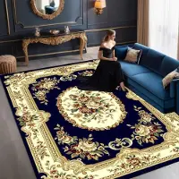 HGHT Europeiska Lyxmattor för Vardagsrum Stor Storlek Dekorationsmatta Hotellhall Mjuk Matta Sovrum Lounge Halkfri Matta Tapis Salon 200*230cm