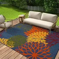 JGJG Modern Enkel Blommig Matta Utomhus Tältmatta Rumsdekoration Matta Sovrum Halkfri Fotmatta Hemdekoration 100x150cm
