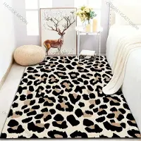 HGHT 1 st Vild Leopardtryck Matta för Vardagsrum Sovrum Soffa Dörrmatta Dekor Soffområdesmatta Halkfri Golvmatta Stor Storlek 40x60cm (16x24in)