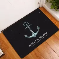 Karpetti 1 st Vit Ankare & Marinblå Nautisk Tvättbar Dörrmatta Halkfri Entré Golvmatta Lätt Att Rengöra Hall Badrum Kök Matta 40x60cm