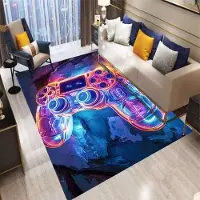 HGHT Spelkontroll Matta för Sovrumsdekoration Hemmaspelande Esports Golvmatta Halkfri Vardagsrums Area Matta Tvättbar Veranda Dörrmatta 50X80cm