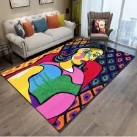 HGHT 15 Storlekar Abstrakt Picasso Målning Konstnärliga Mattor för Sovrumsgolv Mattor Vardagsrum Heminredning Mjuk Flanellmatta Area Rug Gåva 40x60cm (16x24in)