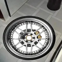 HGHT Innovativ Däckformad Golvmatta Halkfri Stor Rund Matta för Bilentusiaster Perfekt Matta för Pojkrum Heminredning Diameter 60cm(23in)