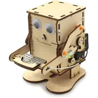 Fashnics Gör-det-själv myntätande robotmodell Undervisnings-Steam-projektkit Barns vetenskapliga experiment Utbildningsleksak Trämonteringskit