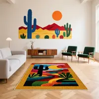 JGJG Nordisk Abstrakt Konst Matta Vardagsrum Kaktusmönster Dekoration Sovrum Sängkant Fluffig Mjuk Golvmatta Stora Rummattor Tvättbar 60*90cm