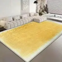 JGJG Enfärgad Modern Stor Vardagsrumsmatta Enkel Stil Halkskydd Soffbord Matta Lätt Rengöring Sovrumsdekoration Rumsmatta Fluffig 60*90cm