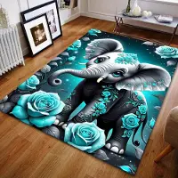 HGHT Fantasi Baby Elefant Tryck Matta för Sovrum Vardagsrum Sängkant Soffa Golvmatta Modern Heminredning Områdesmatta för Gåvor 40x60cm (16x24in)