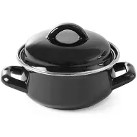 Super Merchant Soppgryta och såskastrull med lock, svart, 0,6 l, Hendi 625705