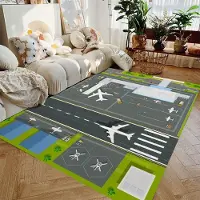 HGHT Flygplatsmatta Flygmatta Landningsbanematta Vardagsrumsmatta Barnmatta Halkfri Golvmatta Områdesmatta Barnrumsmmatta Gåva till Barn 40x60CM