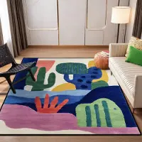 HGHT Nordisk Abstrakt MATTA Anpassningsbar VARDAGSRUM Lyx Heminredning Sovrums Mattor Tvättbar Halkfri Lounge Golvmattor Sängkant 80*160cm