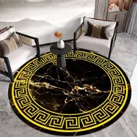 JGJG Nordiskt Hem Lyx Mattor Vardagsrum Svart Gul Vit Geometrisk Marmorstil Dekor Mattor Sovrum Tvättbara Sovrumsgolvmattor 120cm 47.24 in
