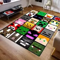Karpetti Stilfull 3D M-C Pixelkonstmatta Vardagsrumsmatta Sovrumsmatta Lättrengjord Matta Slitstark Bekväm för Soffa Stol Heminredning 80x120cm